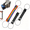 Rainbow+Black, variant on Colorful Elastic Adjustable Luggage Connector Straps (2 Pack), Heavy Duty Travel Suitcase Belts