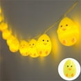 thumbnail image 2 of JeashCHAT Easter Decorations Easter Decorations,Easter Yellow Chicken Lamp Led Warm Light String, Hatching Chicken Lamp String, Battery Powered Easter Decorative Lamp String, 2 of 8