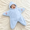 thumbnail image 2 of GiLiling Baby Starfish Onesie Halloween Zipper Hooded Star Suit Newborn Outfit Cute Dress-Up Outfit for Christmas Festival and Baby Party Dressing‑up (Sky Blue, 6-9 Months), 2 of 5
