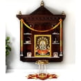 thumbnail image 2 of zig zag Goddess Dhana Lakshmi Devi Maa Photo Frame Wall Table Size Medium ( 7x9 inches, Acrylic Glass) Golden, 2 of 4