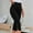 Black, variant on Admvng Womens Capri Pants Casual Summer Stretch Pants Bottom Slits Design with Buttons Trim S-3XL