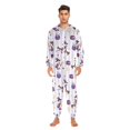thumbnail image 3 of FORMRS Onesies Pajama for Adults Unisex Hoodie Winter Jumpsuit One Piece Sleepwear, Sizes S-2XL, Purple Halloween Gooses, 3 of 7
