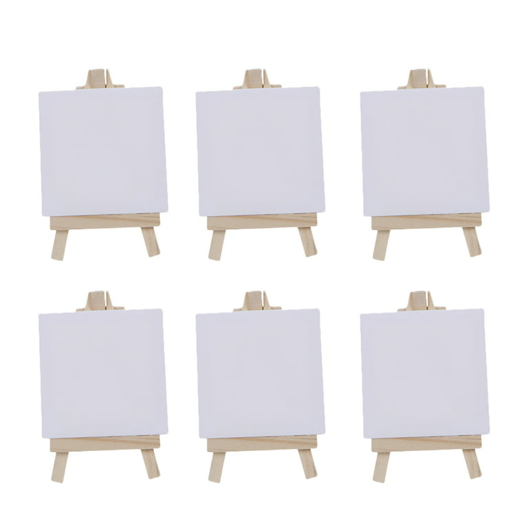 OUNONA Canvas Canvases Mini Painting Small Paint Watercolor Art Easel White  Party Panels Tiny Bulk 