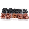 thumbnail image 2 of 130pcs 8/9/10/15/16mm Black and Brown Plastic Safety Nose D-Shape Craft Nose DIY Nose with Washers for Teddy Bear Doll Plush Animal Puppet Crafts, 2 of 5