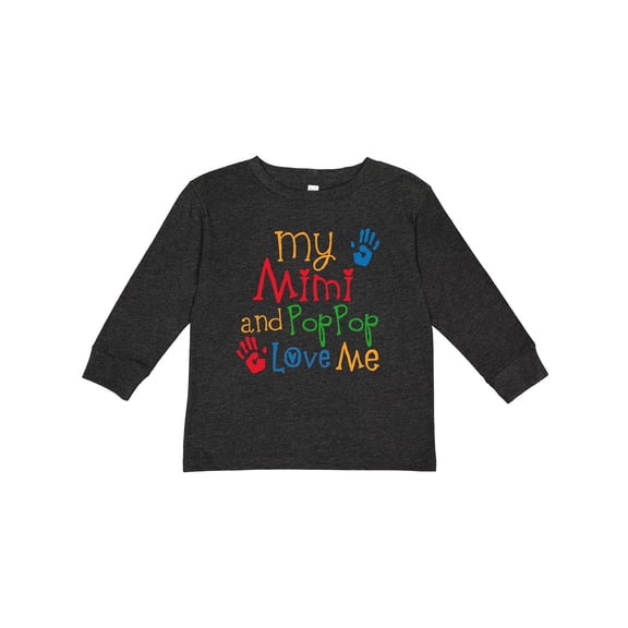 Inktastic Mimi and Poppop Love Me Boys or Girls Long Sleeve Toddler T-Shirt