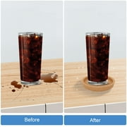 EEEkit 6pcs Cork Coasters, Absorbent Heat-Resistant Coasters for Drinks, 3.5 Inner Diameter, Brown