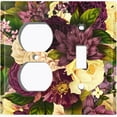 thumbnail image 4 of Metal Light Switch Plate Outlet Cover Purple White Rose Wallpaper ROS018, 4 of 13
