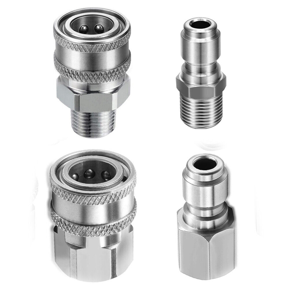 Pressure Washer Adapter Set Quick Connect Kit 5000PSI 3/8inch Male and Female quick connector