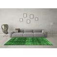thumbnail image 3 of Ahgly Company Indoor Round Oriental Green Industrial Area Rugs, 7' Round, 3 of 4
