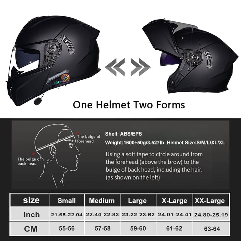 dot certified bluetooth motorcycle helmet Full Face Helmets Approved for Men Women Adults, Dual Visors Flip up Modular Bluetooth Integrated Motorcycle : Automotive this Bluetooth Modular Motorcycle Helmet is constructed with a high Modular Helmets Dot Approved Motorcycle