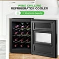 thumbnail image 2 of Wine Refrigerator Cellar, 12 Bottle Storage and 30 Liters Internal Capacity, Single Zone Chiller with Digital Touch Button Control, Placement for Standing Bottles and Air Tight Seal, 2 of 7