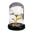 thumbnail image 2 of Weloille Preserved Enchanted Rose Silk Rose in Glass Dome with LED Lights Pine Base, Romantic Home Decor Gifts for Mom Women Valentines Day Mothers Day Wedding Anniversary Birthday, 2 of 6