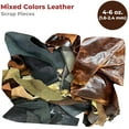 thumbnail image 3 of ELW 4-6 oz. 1.8-2.4mm Thickness, 10 LB Vegetable Tanned Leather Scraps, Mixed Colors, Cowhide Remnants Full Grain Leather for Tooling, Holsters, Knife Sheath, Carving, Embossing, Stamping, 3 of 7