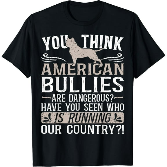Bully XL Pitbull Not Dangerous Friendly Breed American Bully T-Shirt men and women can wear, black, white, gifts