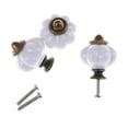 thumbnail image 5 of 2pcs White Vintage Style Door Knobs Cabinet Drawer Cupboard Kitchen Pull HanH WL, 5 of 7