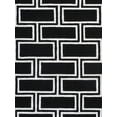thumbnail image 2 of Pasargad Home Edgy 5' x 8' Hand-Tufted Silk and Wool Black/Ivory Rug, For Indoor Space and all Age of Group, 2 of 5