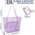 thumbnail image 4 of Mesh Beach Bag, Extra Large Beach Tote with Zipper Pocket Pool Bag for Cruise/Swim/Vacation Essentials, 4 of 7
