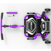 EzyRoller: Drifter Pro X - Purple -Ride-On Scooter, Cambering Motion, Pedal Free Cart, Hand Brakes, Extendable Frame, 220lb Capacity, Kids-Adults 9+