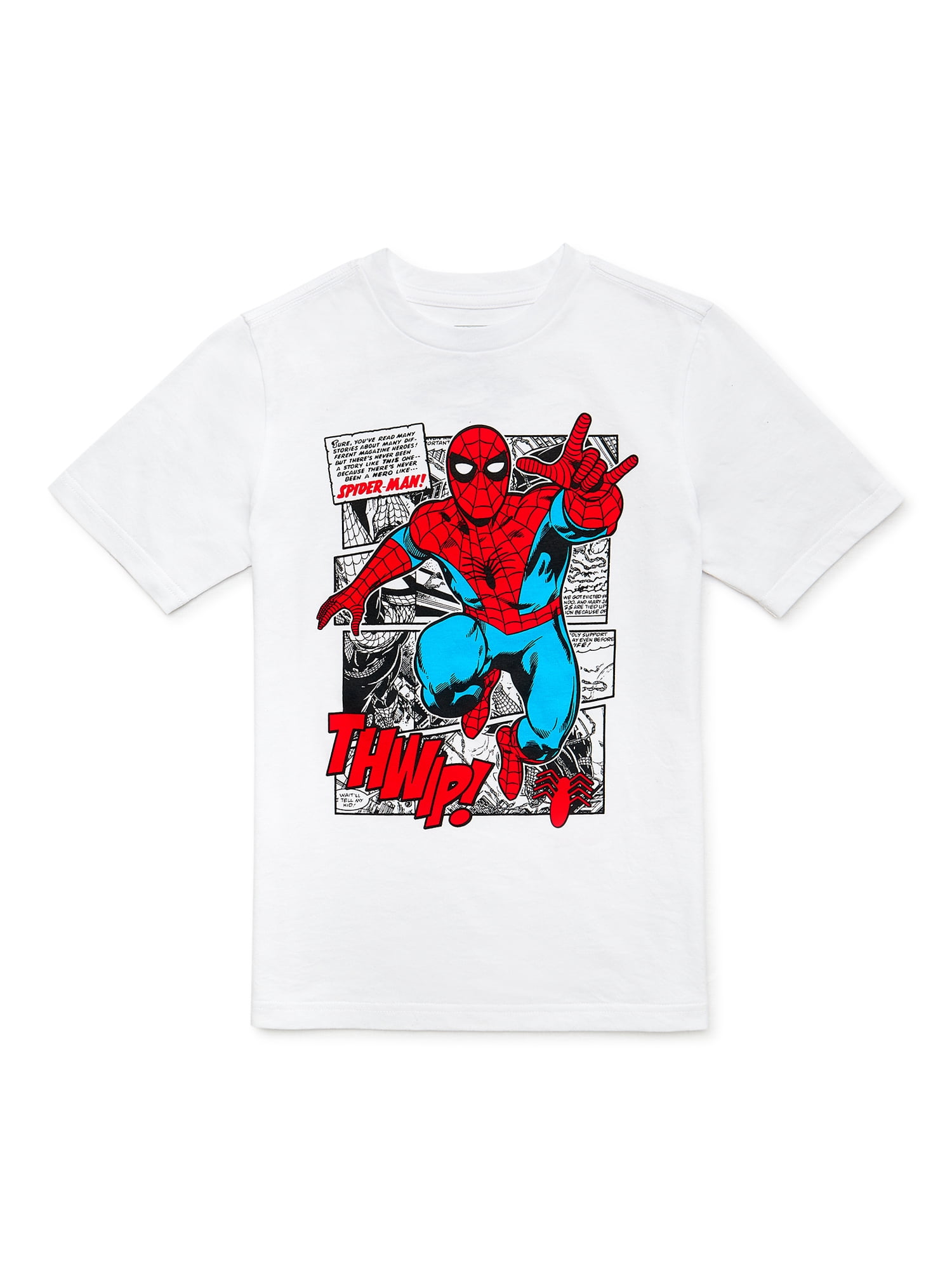 Spider-Man Boys Thwip T-Shirt with Short Sleeves, Sizes 4-18
