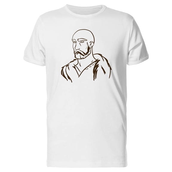 Brave Bald Man Sketch Tee Men's -Image by Shutterstock