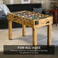 thumbnail image 4 of Best Choice Products 48in Competition Sized Foosball Table for Home, Game Room w/ 2 Balls, 2 Cup Holders - Natural, 4 of 9