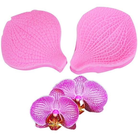 Clispeed 2PCS Flower Veining Molds Silicone Bakeware for Craft Enthusiasts