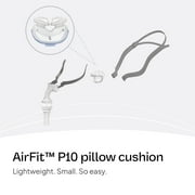 ResMed Nasal Pillow for AirFit P10 - Features Dual-Wall Technology - Single Pair, Large