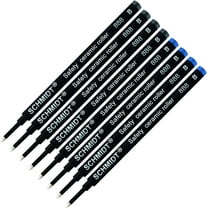 Schmidt 888 Safety Ceramic Rollerball Refill - Black, Blue Ink (Broad Tip 1.00mm) - Pack of 8