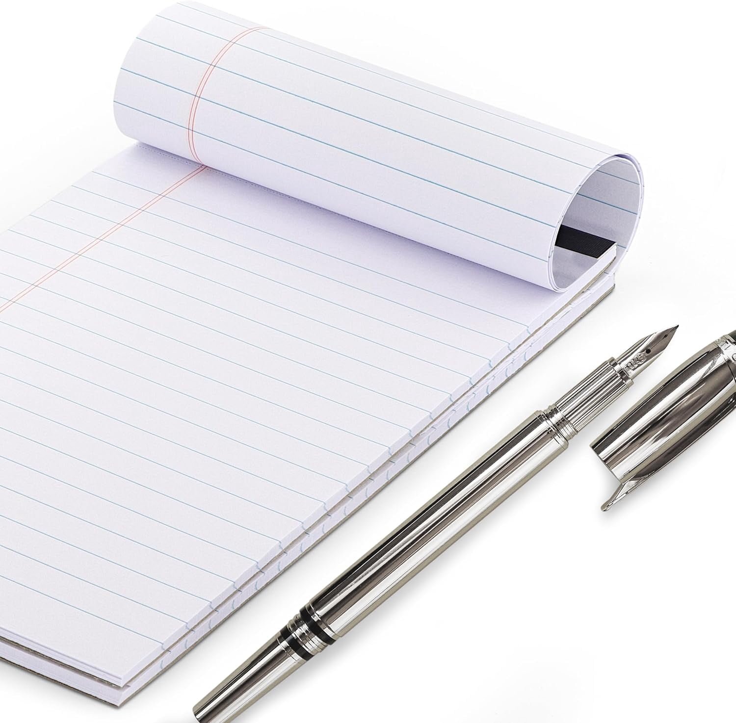 Legal Pads 8.5 x 11 Inch, (12 Pack) 50 Sheets per Notepad, White Note Pads, Legal Ruled Writing Pad with Perforated Pages, White Paper Legal Pad for Work and Note-Taking.