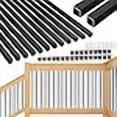 thumbnail image 3 of HTWAVE 101 Pack 36" Deck Balusters, Aluminum Balusters for Deck Railing, Metal Deck Spindle Staircase Baluster, Hollow Square Stair Porch Spindles with Screws for Railing Fencing W/Conectors, 3 of 4