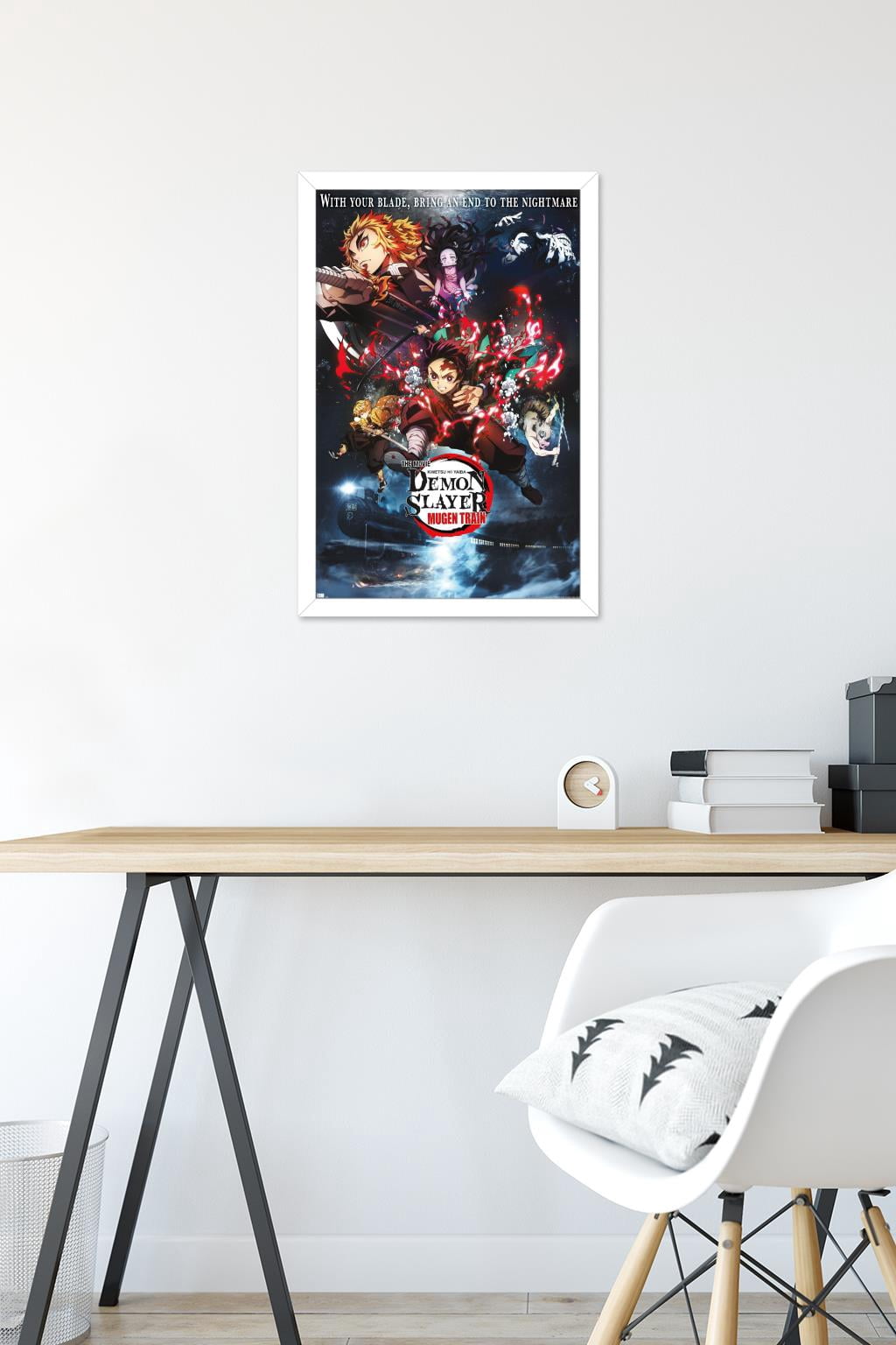 Demon Slayer: Mugen Train - Collage One Sheet Wall Poster, 14.725" x 22.375" Framed
