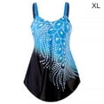 thumbnail image 3 of Greeniant 2021 traje de baño Sexy de piezas para mujer, traje de baño acolchado, traje de baño estampado sin espalda, traje de baño con cuello en V Traje de baño lago azul XL Greeniant OD001290-22, 3 of 6
