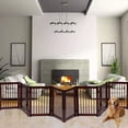 thumbnail image 3 of Puerta Plegable para Perro Costway Barrera de seguridad de madera 4 Piezas 203 x 76 x 1,8cm, 3 of 9
