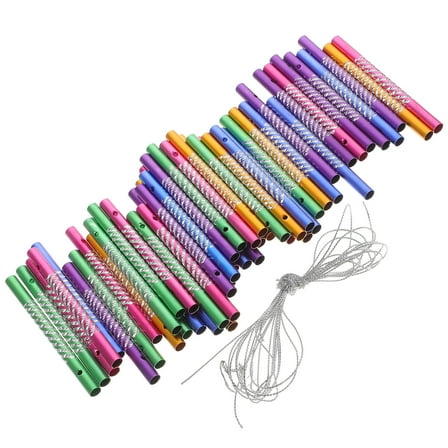 Niceauty 1 Set DIY Wind Chime Kit with Chime Tubes and String for Creating Unique Home Decor