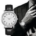 thumbnail image 3 of Resicozy Watches for Men with Leather Strap Dress Watch Quartz Wrist Watch Business Casual Watches Gift Black with White Face, 3 of 3