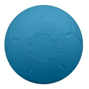 Jolly Pets Soccer Ball Blue 8 inch Unscented Rubber Chew Toy for Dogs