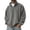 (NEW10)Dark Gray, variant on Men's Zip Up High Collar Jacket Casual Suede Long Sleeve Basic Coat Zipper Stand Collar Soft Warm Jacket for Fall