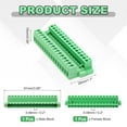 thumbnail image 2 of Uxcell 1Set PCB Terminal Block, 300V 10A Male&Female 16 Pin 5.08mm Distance PCB Screw Mount Terminal Block Connector for Industrial Use, Electronic Projects, Green, 2 of 6
