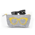thumbnail image 3 of Glasses Pattern Felt Glasses Box Bags Zipper Closure Eyewear Pouch Light Portable Glasses Protective Organizer, 3 of 6