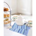 thumbnail image 4 of Blue Ombre Striped Daisy Kitchen Dish Towels for Drying Dishes Set of 4, Vintage Flowers Abstract Art Waffle Weave Microfiber Hand Tea Bathroom Towels Quick Dry & Absorbent Towel 12x12, 4 of 7