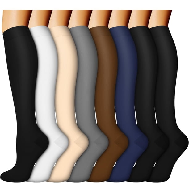 Calcetines de compresión ACTINPUT para mujer y hombre, 8 pares (L/XL)