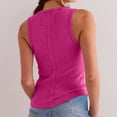 thumbnail image 5 of Delayuji Women 2025 Casual Soft Loose Spring Summer V Neck Sleeveless Tee Shirts Basic Trendy Outfits Clothes Pink S Cotton Spring Tops for Women, 5 of 9