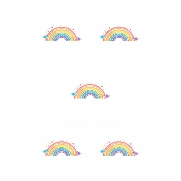Monstrate Wall Sticker Cartoon Lace Rainbow Hand-Painted Self-adhesive Home Removable Child Background Wallpaper Decals Room Beautify Type2