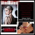 thumbnail image 3 of Blood Pearl Necklace for Women Blood Necklace Vampire Costume Jewelry Dripping Bloody Choker Necklaces Pearl Choker Halloween Party Costume, 3 of 14
