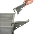 thumbnail image 4 of Plastic 2 Shelf Service Cart with Ladder Holder and Utility Hooks, 38"L x 17-1/2"W x 32-1/2"H, 4 of 4