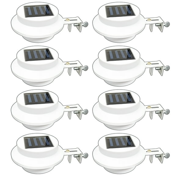 8 Pack Outdoor LED Solar Lights - Water Resistant, Automatic On/Off Feature