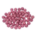 thumbnail image 1 of BUYISI Perles Rondes Scintillantes en Strass Argile Polymère Pavé Perles Disco 10mm Rouge Rose, 1 of 7