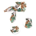 thumbnail image 3 of Unique Bargains 1 Pc Tie Triangle Ribbon Print Scrunchies Coffee Color, 3 of 5