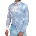 thumbnail image 1 of Chaqueta de Hombres Traje de Color Sólido Casual con Bolsillos de Correa, Blazer de Moda para la Oficina Y el Uso Diario, 1 of 8