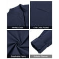 thumbnail image 4 of sogami Long Sleeve Linen Henley Shirts for Men Casual Hawiian Shirt with Pocket, 4 of 6